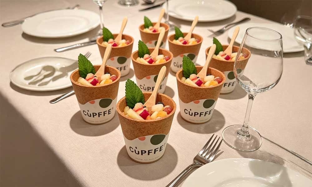Essbare Becher für Catering