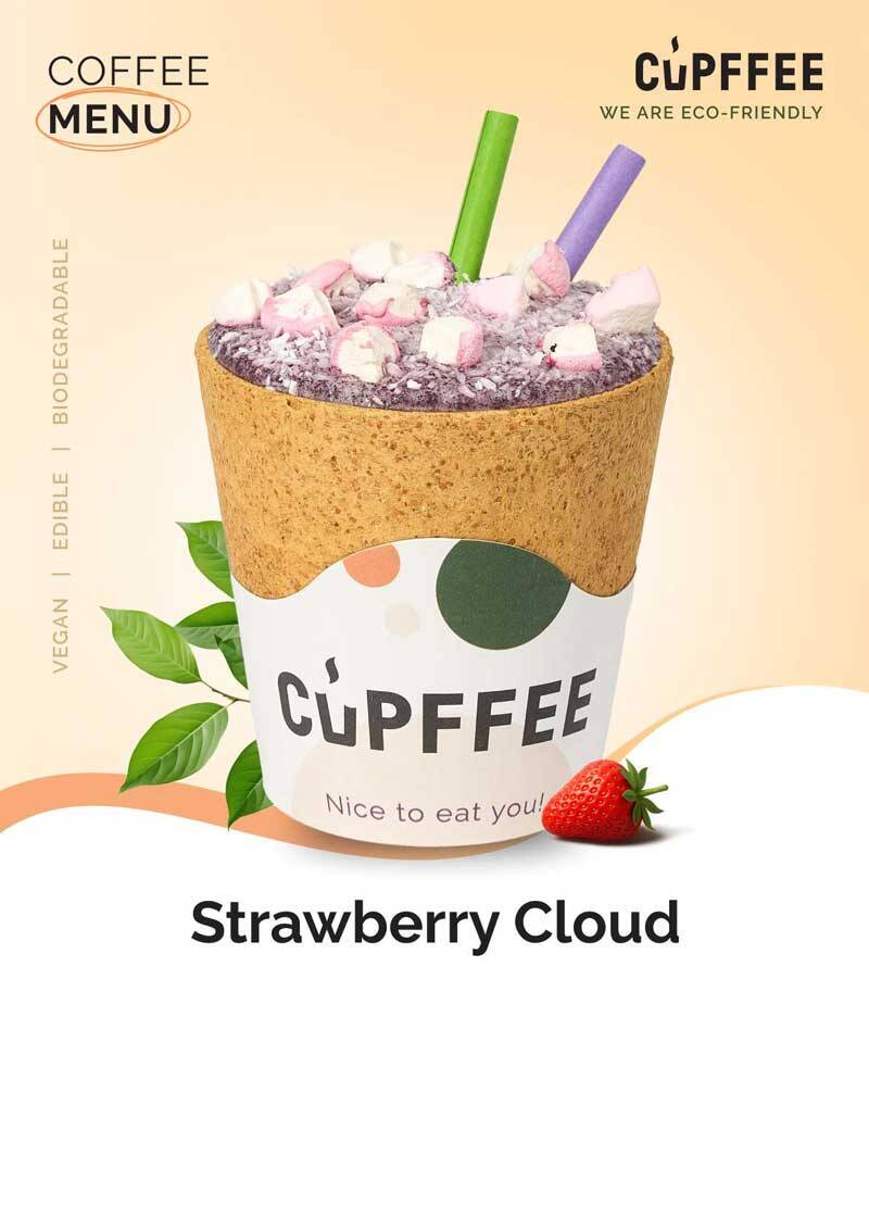 Essbare Becher Strawberry Cloud