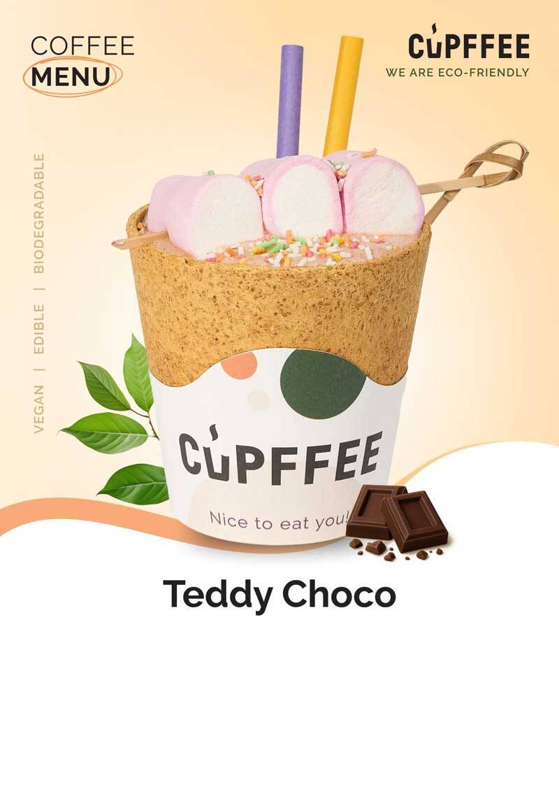 Essbare Becher Teddy Choco
