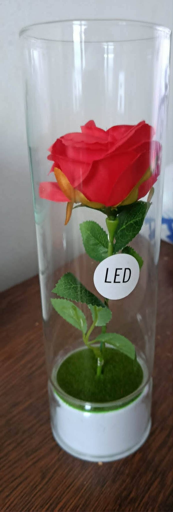 fleur rouge en LED