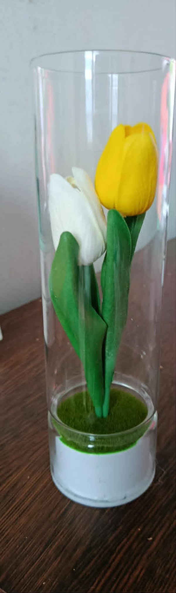 fleur blanc et jaune en LED