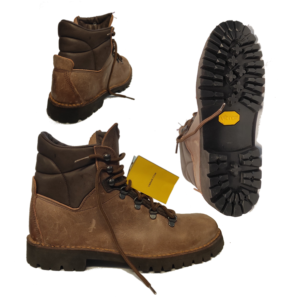 SCARPONE LUCANO IN PELLE VACCHETTA TIPO VINCI CON FONDO VIBRAM PER CACCIATORI