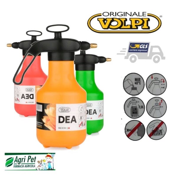 POMPA A PRESSIONE DEA 2000 (2 LITRI) ORIGINALE VOLPI SPRUZZINO NEBULIZZATORE