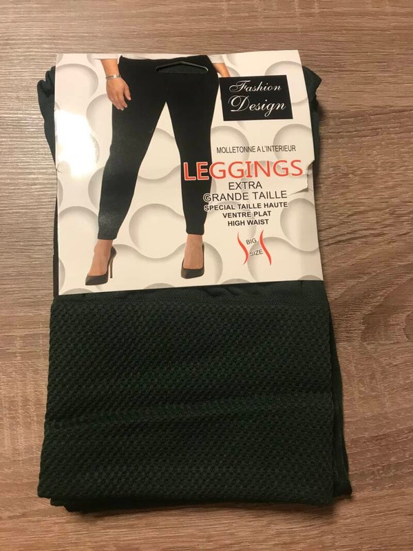 Fleece legging kleur groen