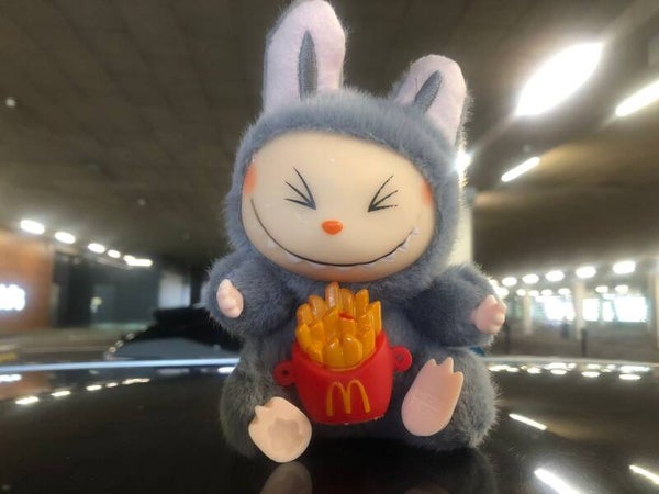 Grijs  kleur frietjes