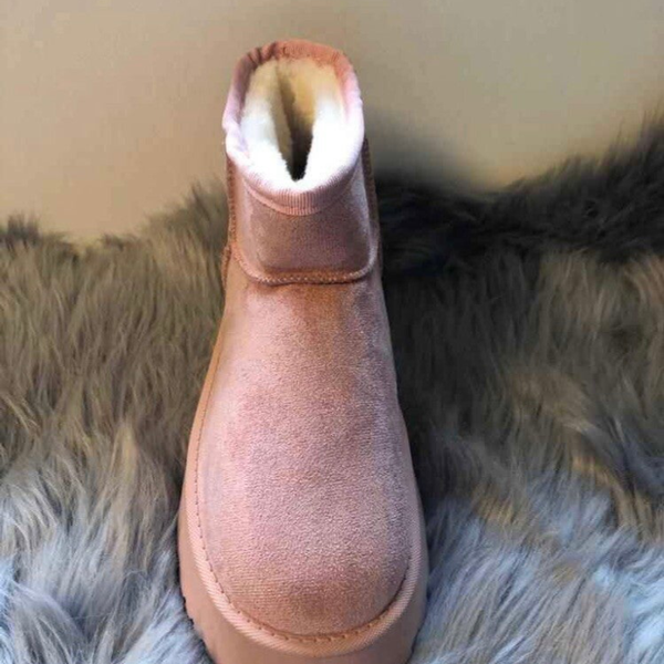 Platform boots oud roze