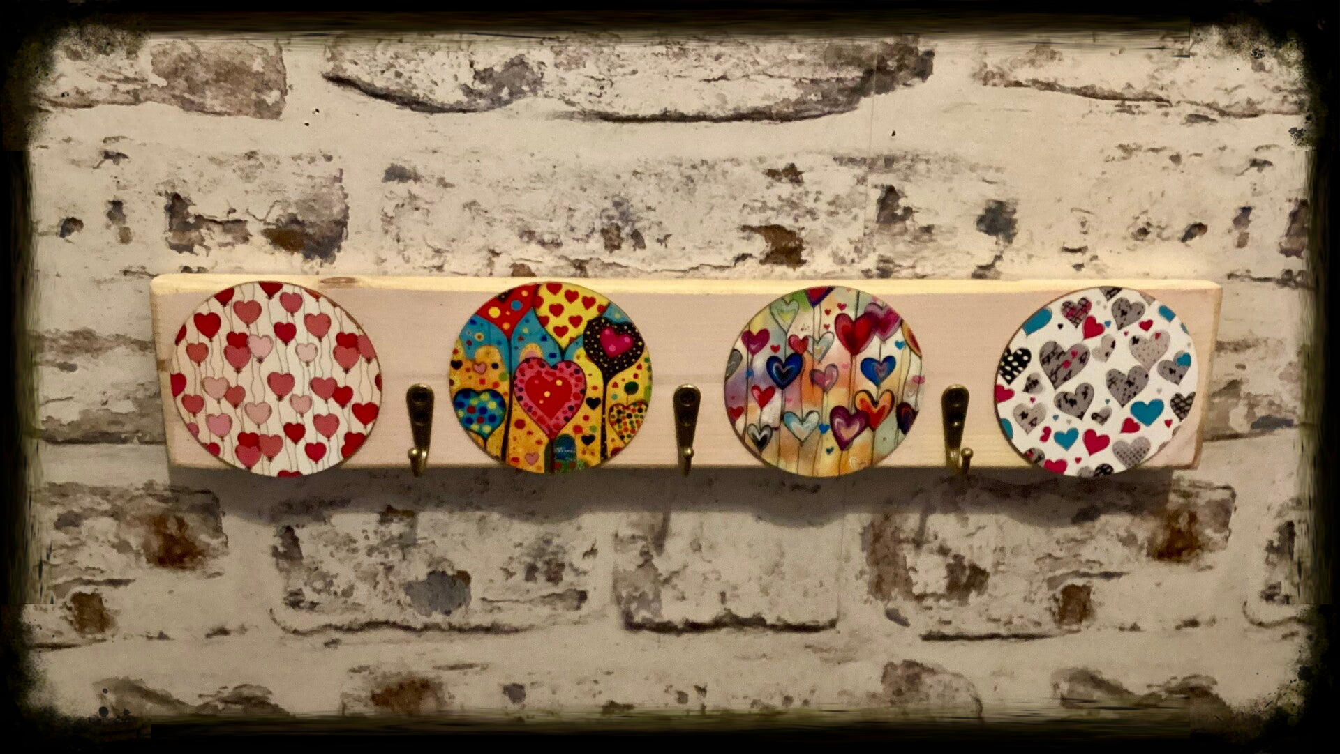 Reclaimed wood rustic 3 hook coat hanger