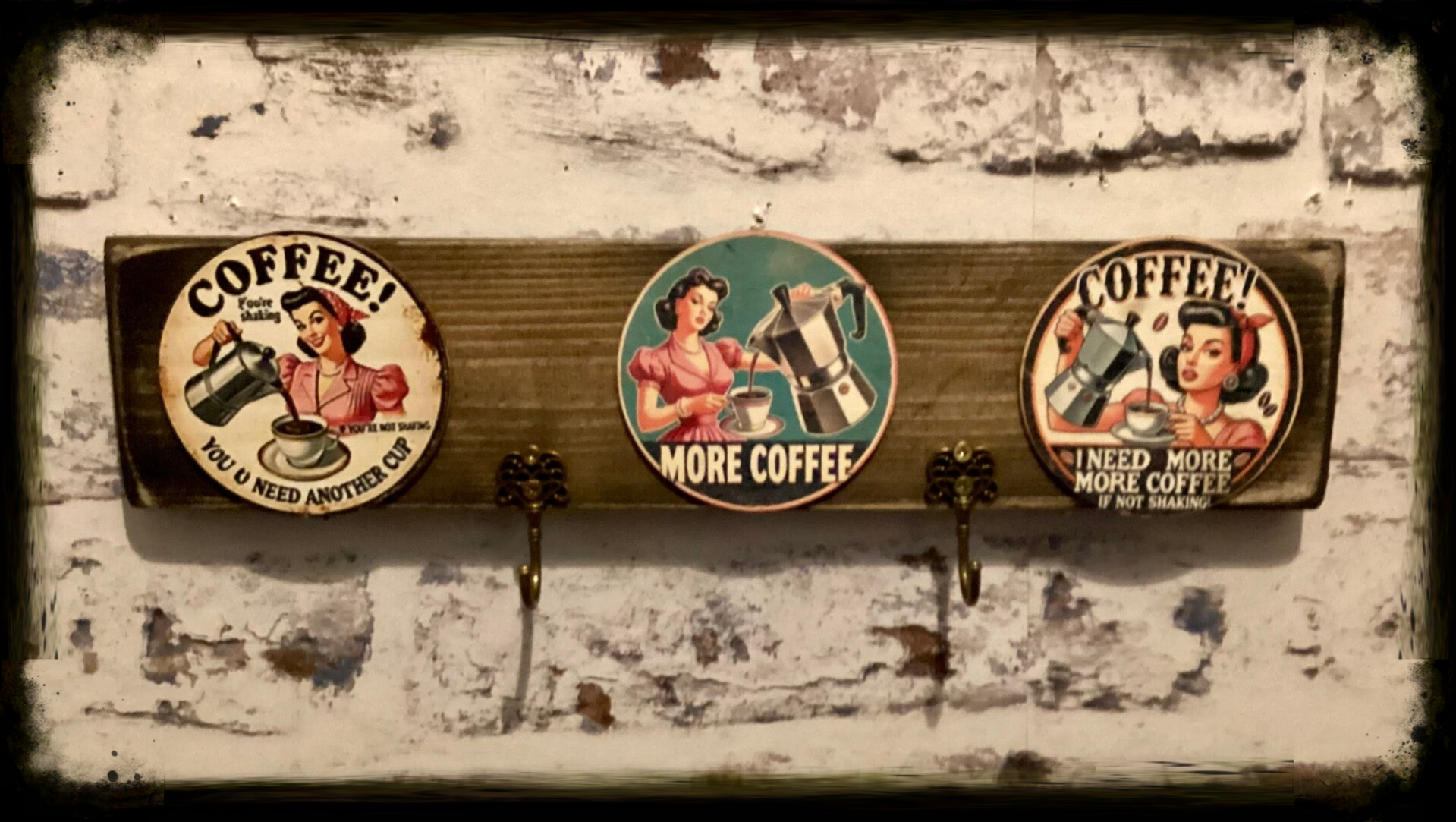 Rustic 2 hook Kitchen hanger