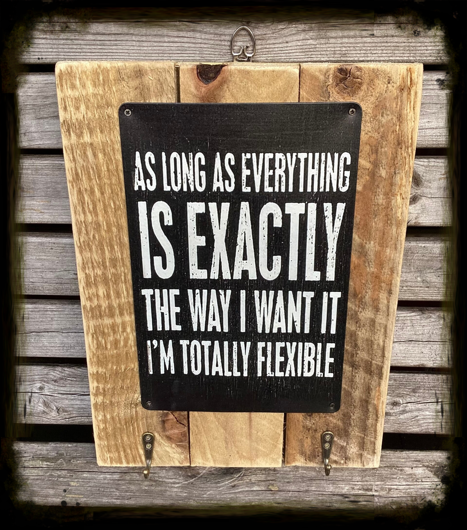 Reclaimed wood wall hanging