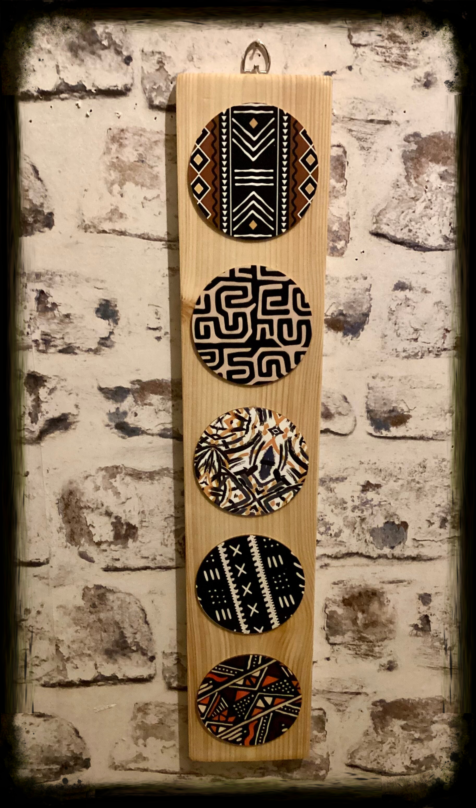 Rustic reclaimed wood decorative wall hanging