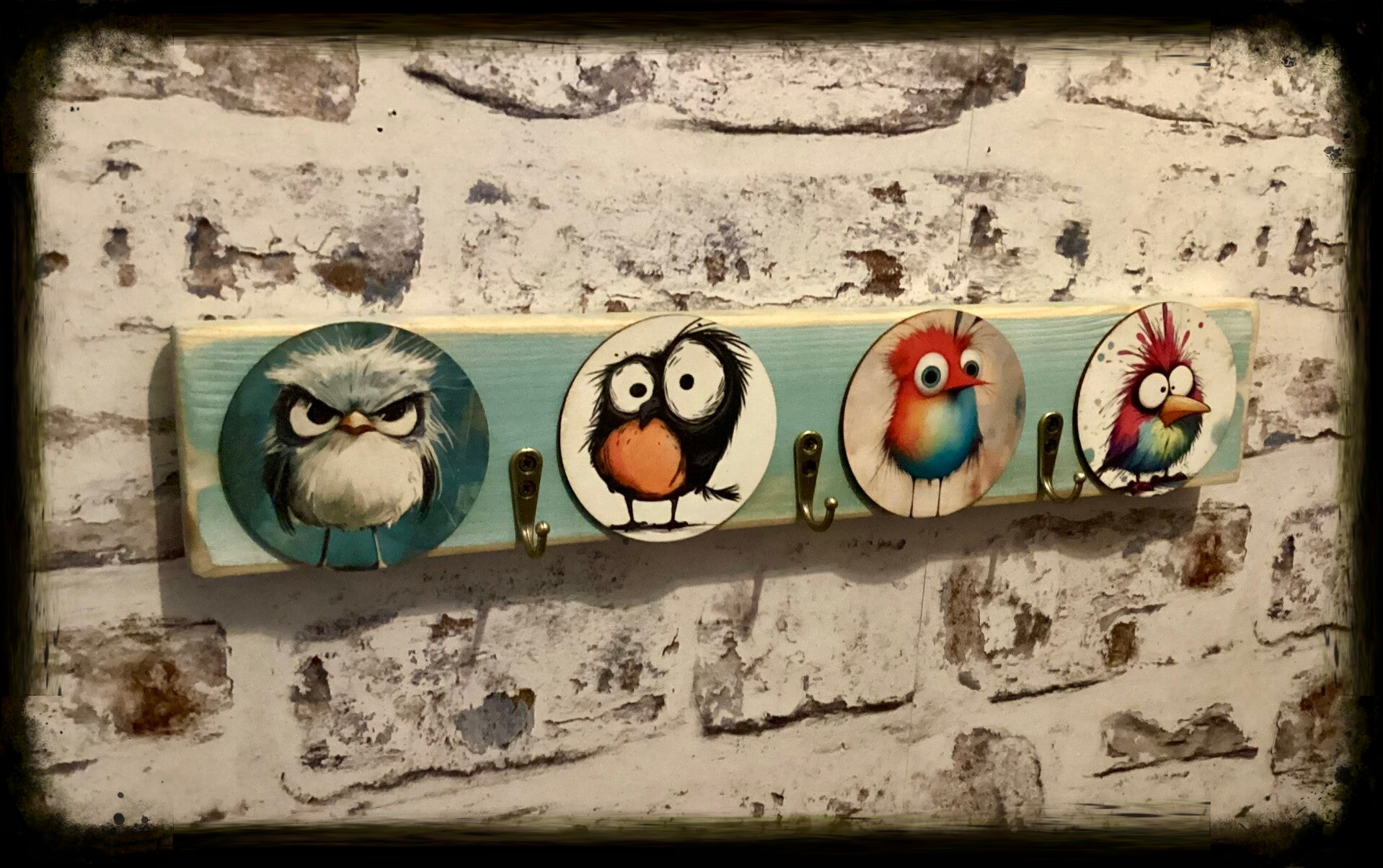 Reclaimed wood rustic 3 hook coat hanger