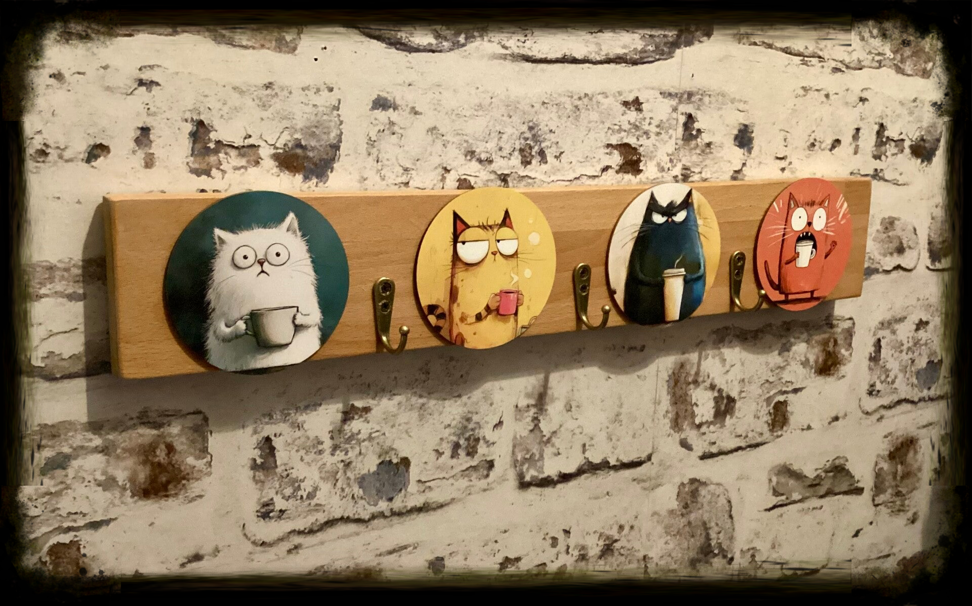 Reclaimed wood 3 hook coat hanger