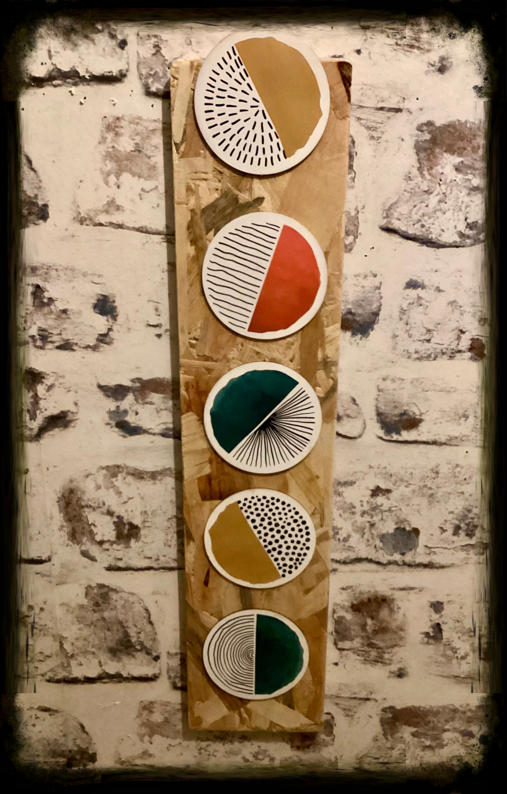 Rustic reclaimed wood decorative wall hanging