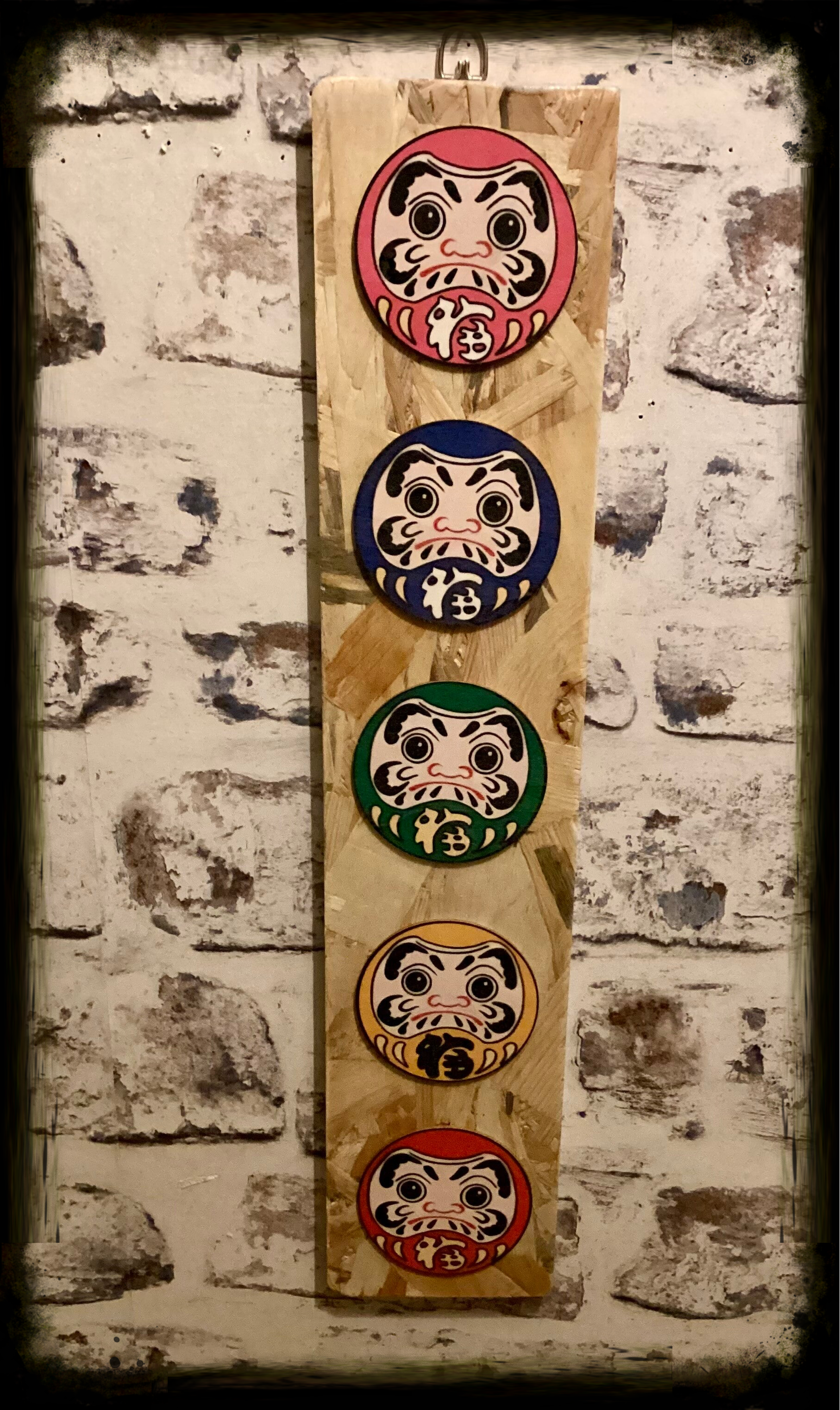 Rustic reclaimed wood decorative wall hanging