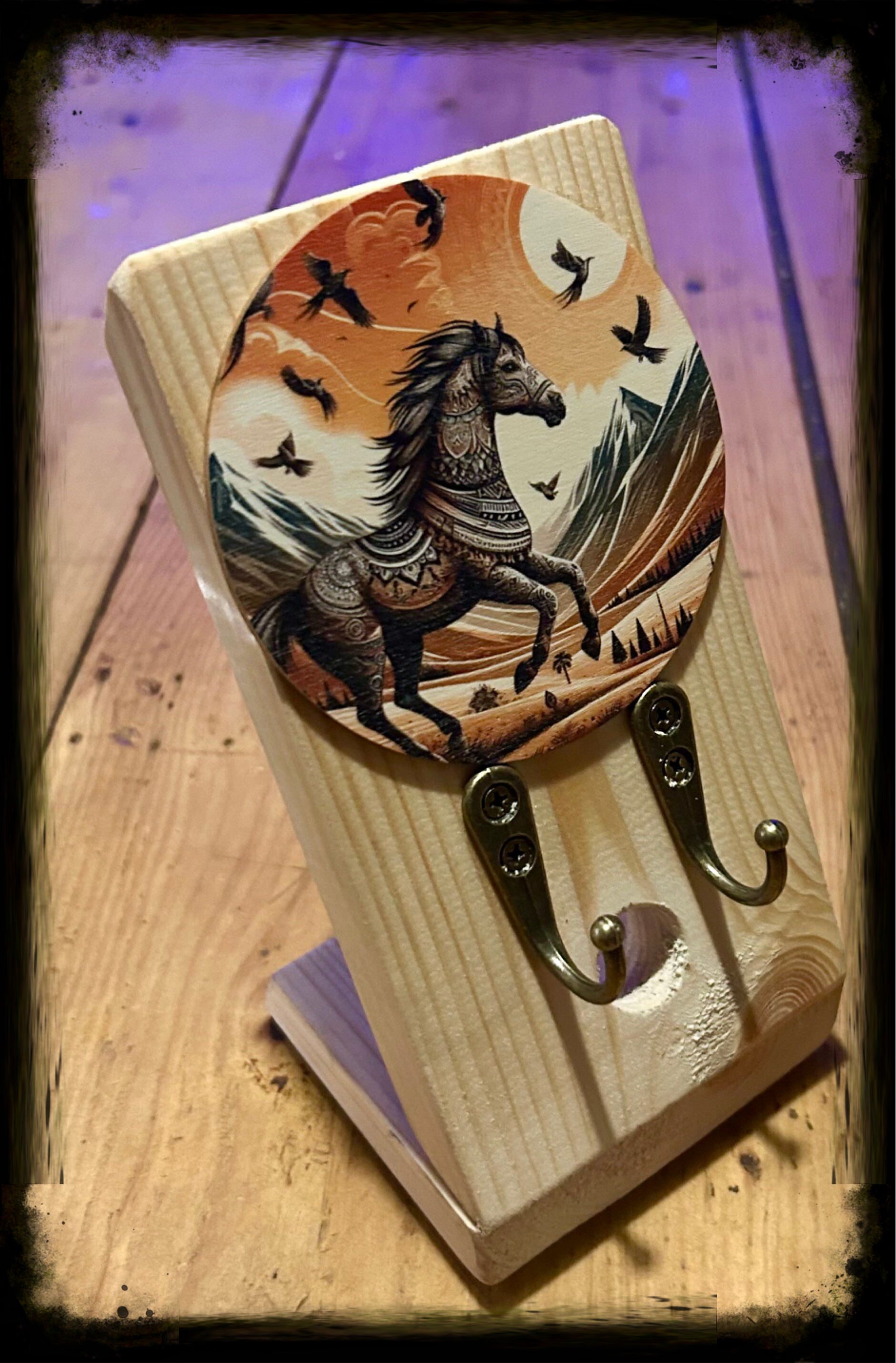 Reclaimed wood rustic mobile phone station