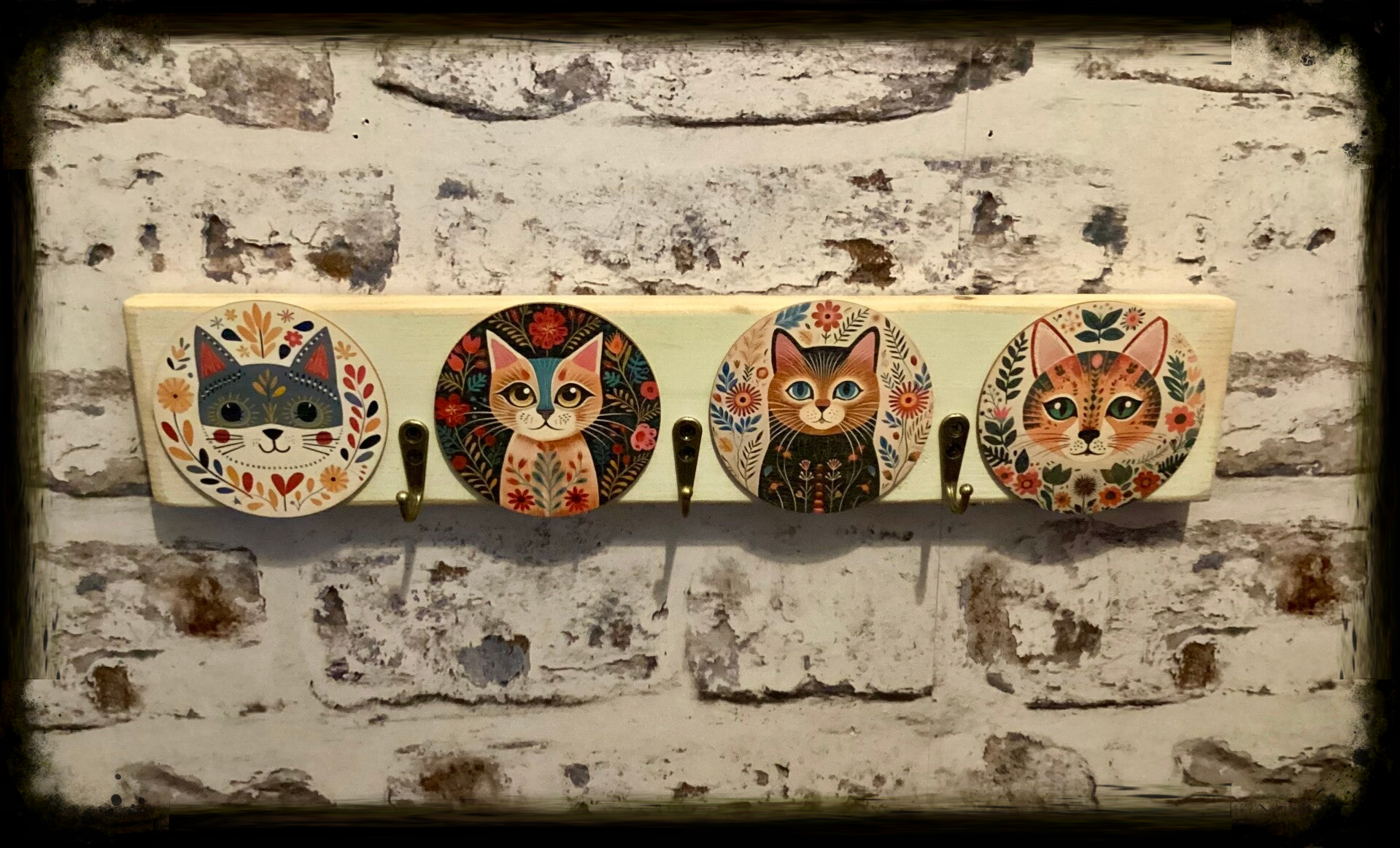 Reclaimed wood rustic 3 hook coat hanger