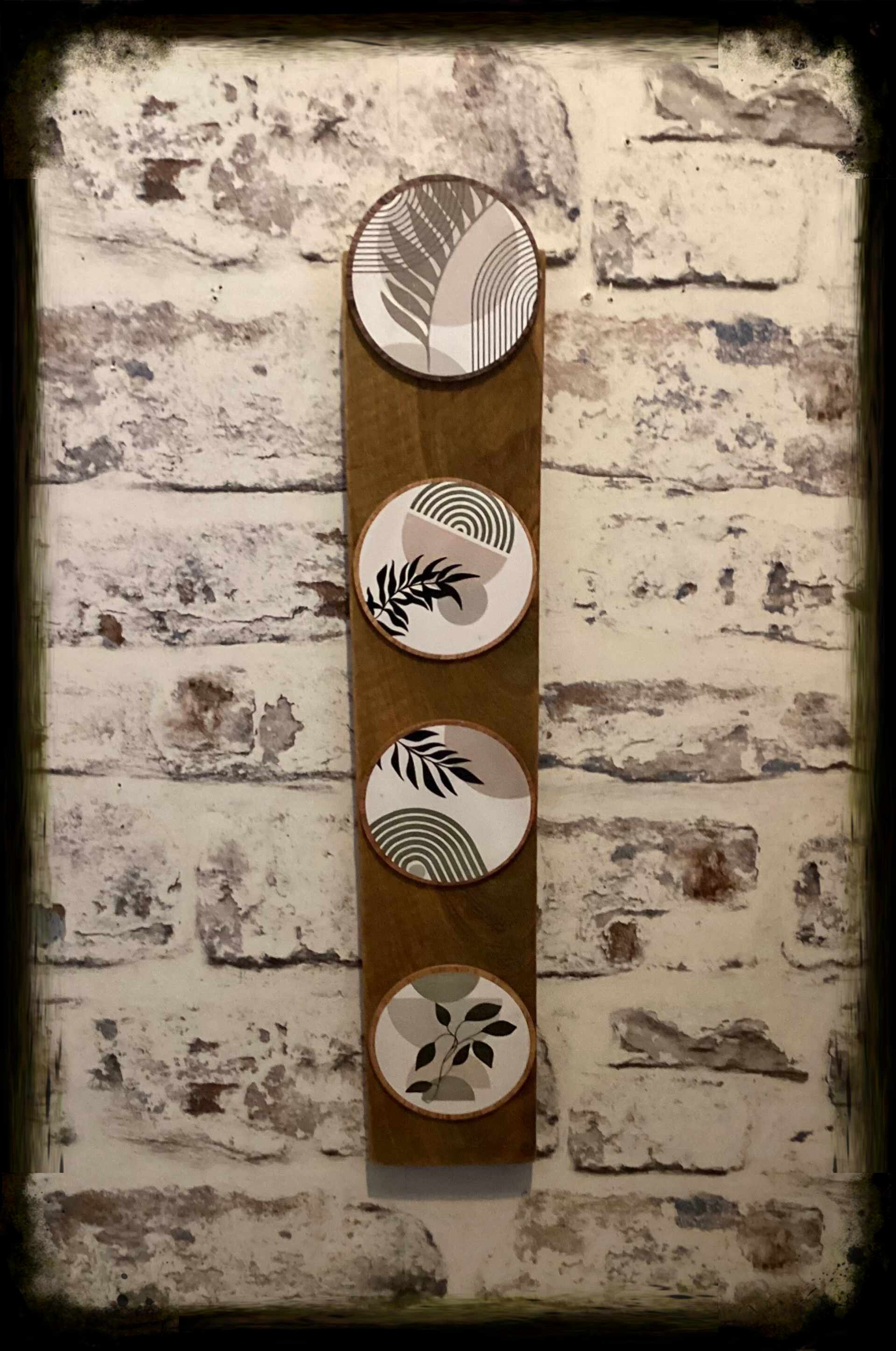 Rustic reclaimed wood decorative wall hanging