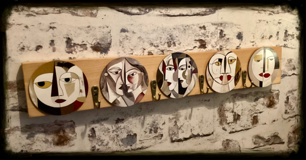 Reclaimed wood 4 hook coat hanger