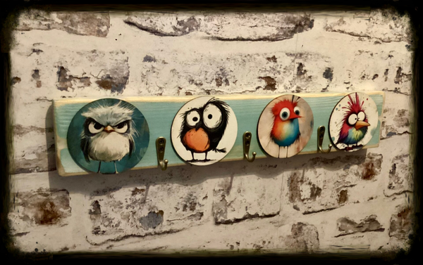 Reclaimed wood rustic 3 hook coat hanger