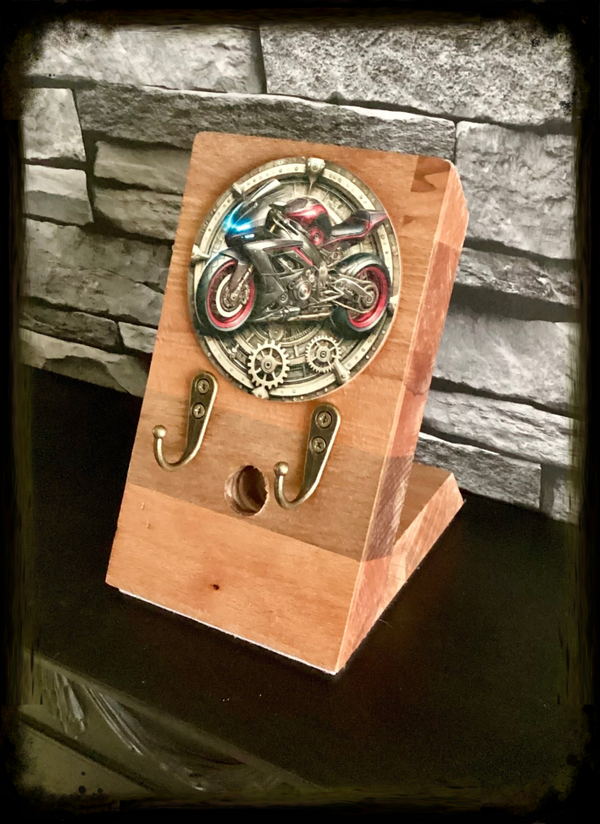 Reclaimed wood rustic mobile phone station