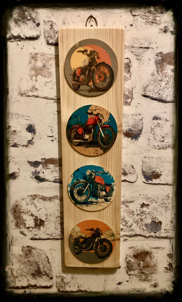 Rustic reclaimed wood decorative wall hanging