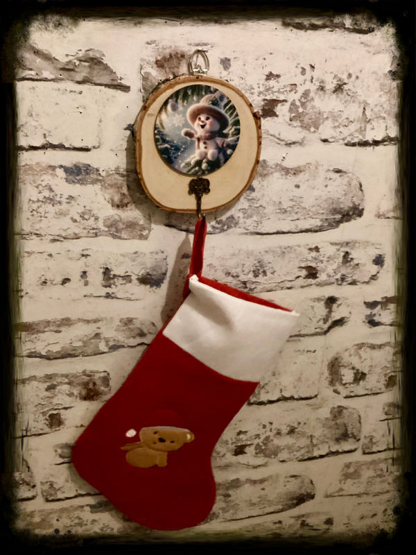 Reclaimed wood xmas stocking holder