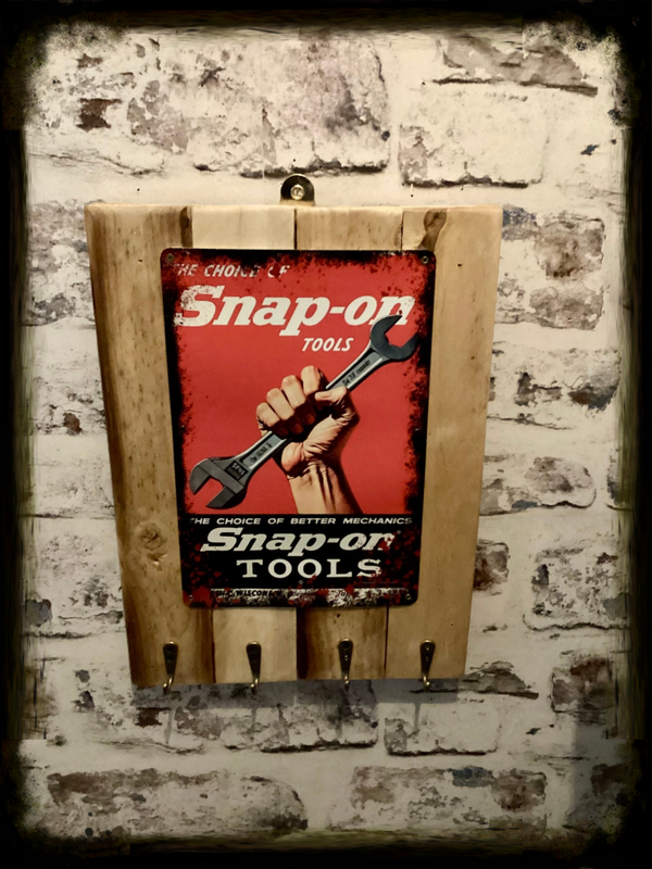 Rustic wall hanging snap on decor with 2 hooks