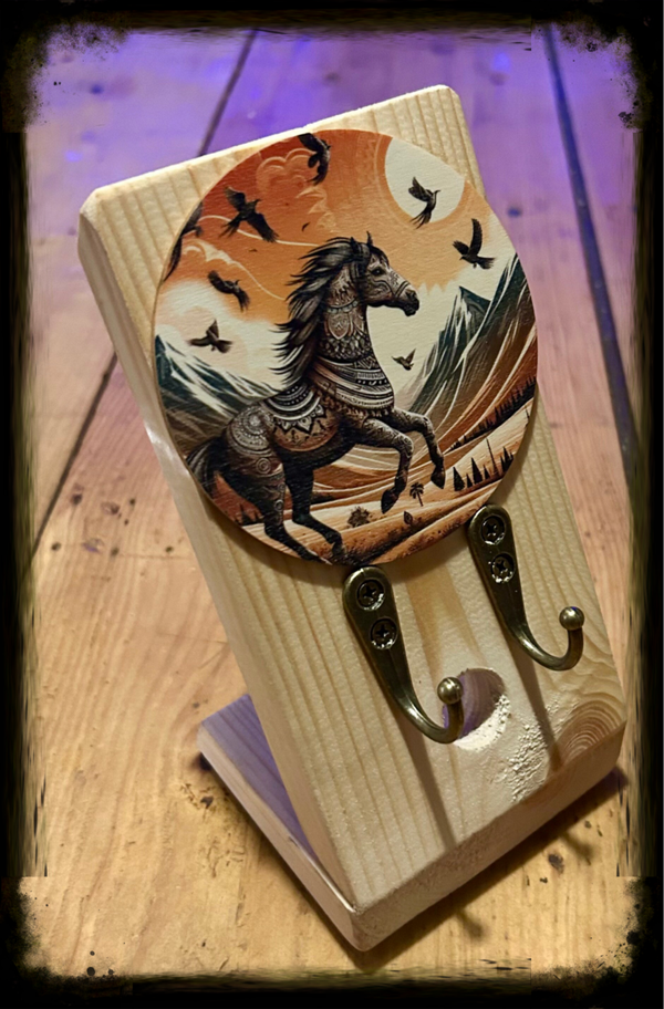 Reclaimed wood rustic mobile phone station