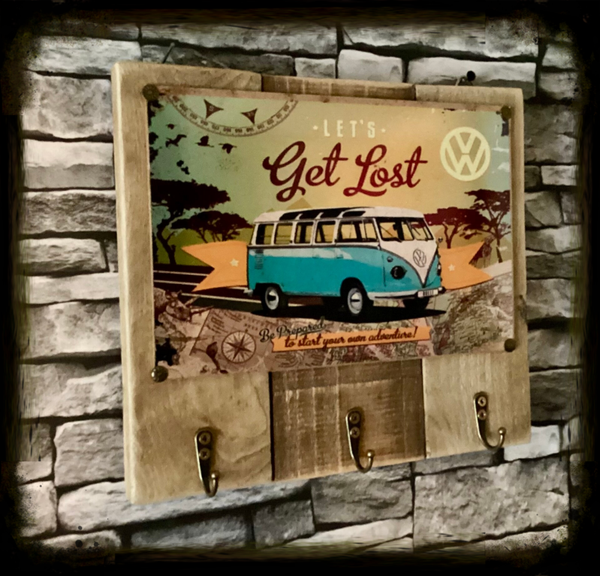 Reclaimed wood 3 hook wall hanging