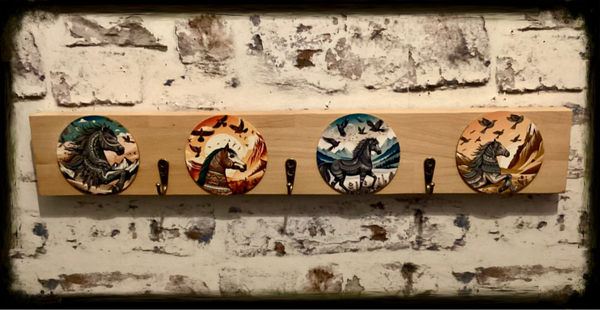 Rustic 4 hook coat hanger