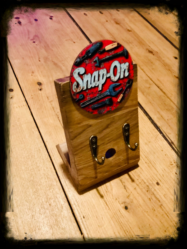 Rustic reclaimed wood mobile phone station