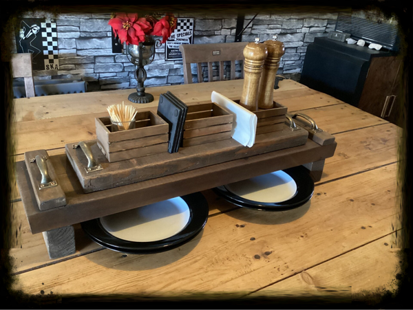 Rustic table riser set