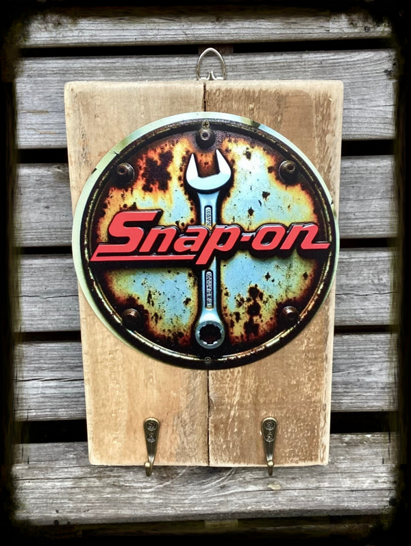 Rustic reclaimed wood snap on decor wall hanging