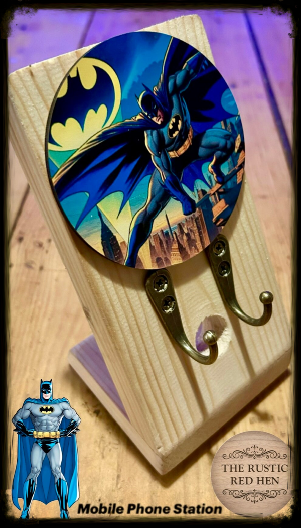 Reclaimed wood rustic mobile phone station