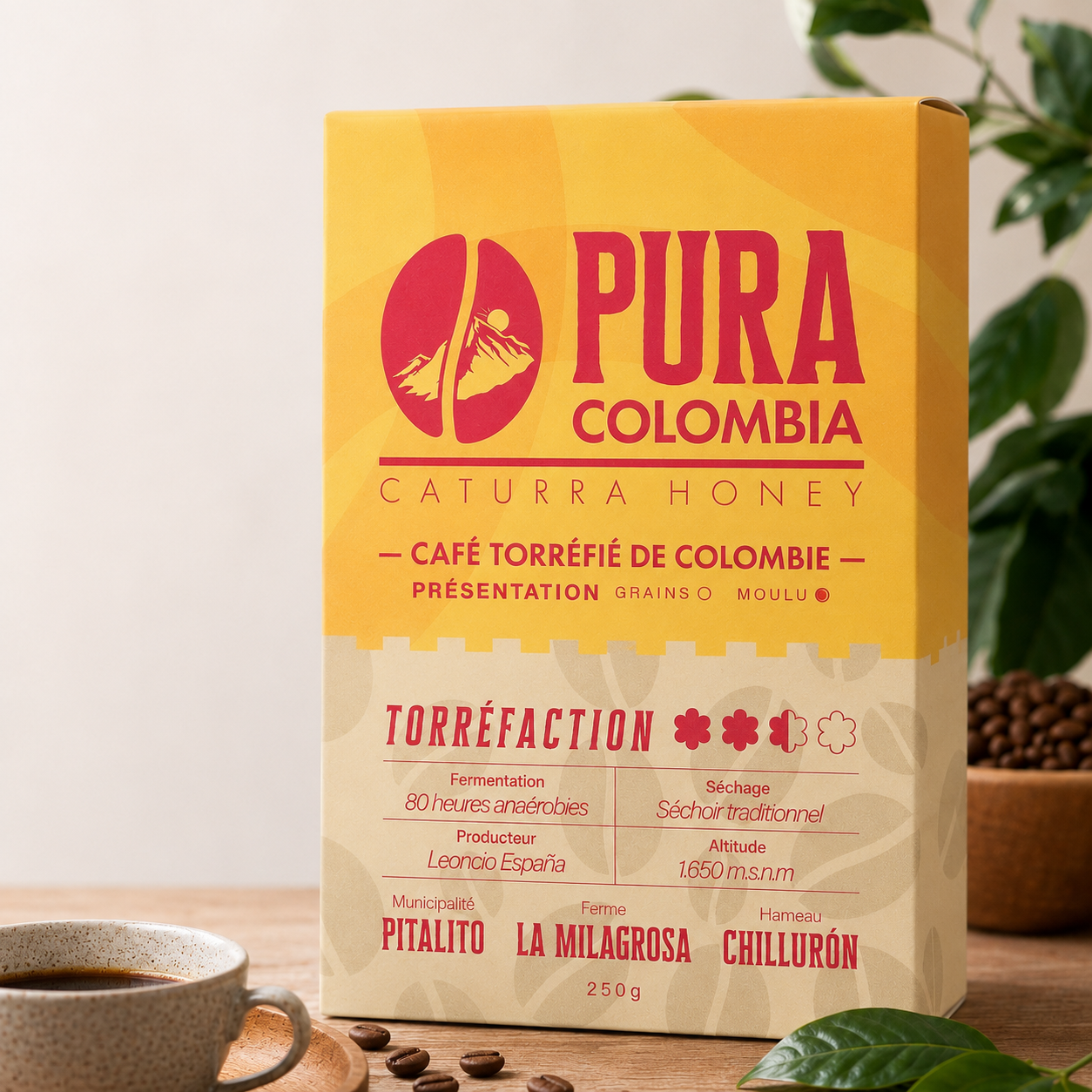 Caturra Honey 250g moulu