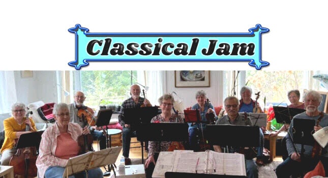 Picture of the band, taken at a rehearsal