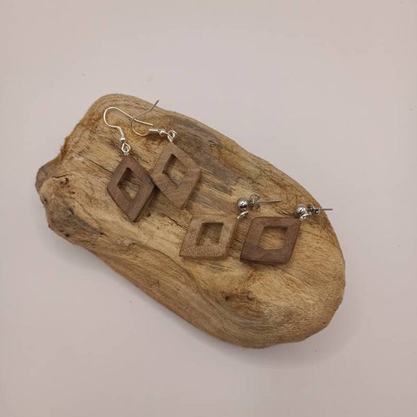 Boucles d'oreilles forme losange