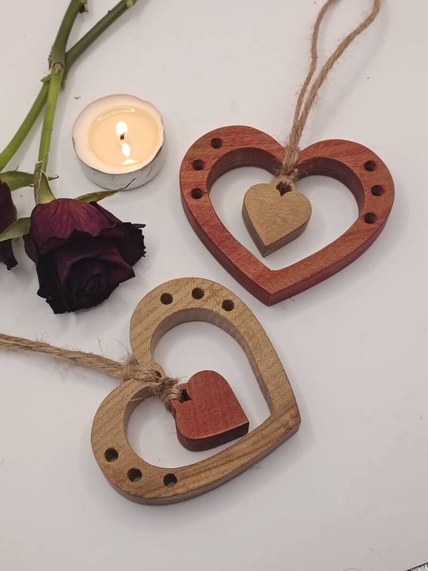 Coeur double à suspendre