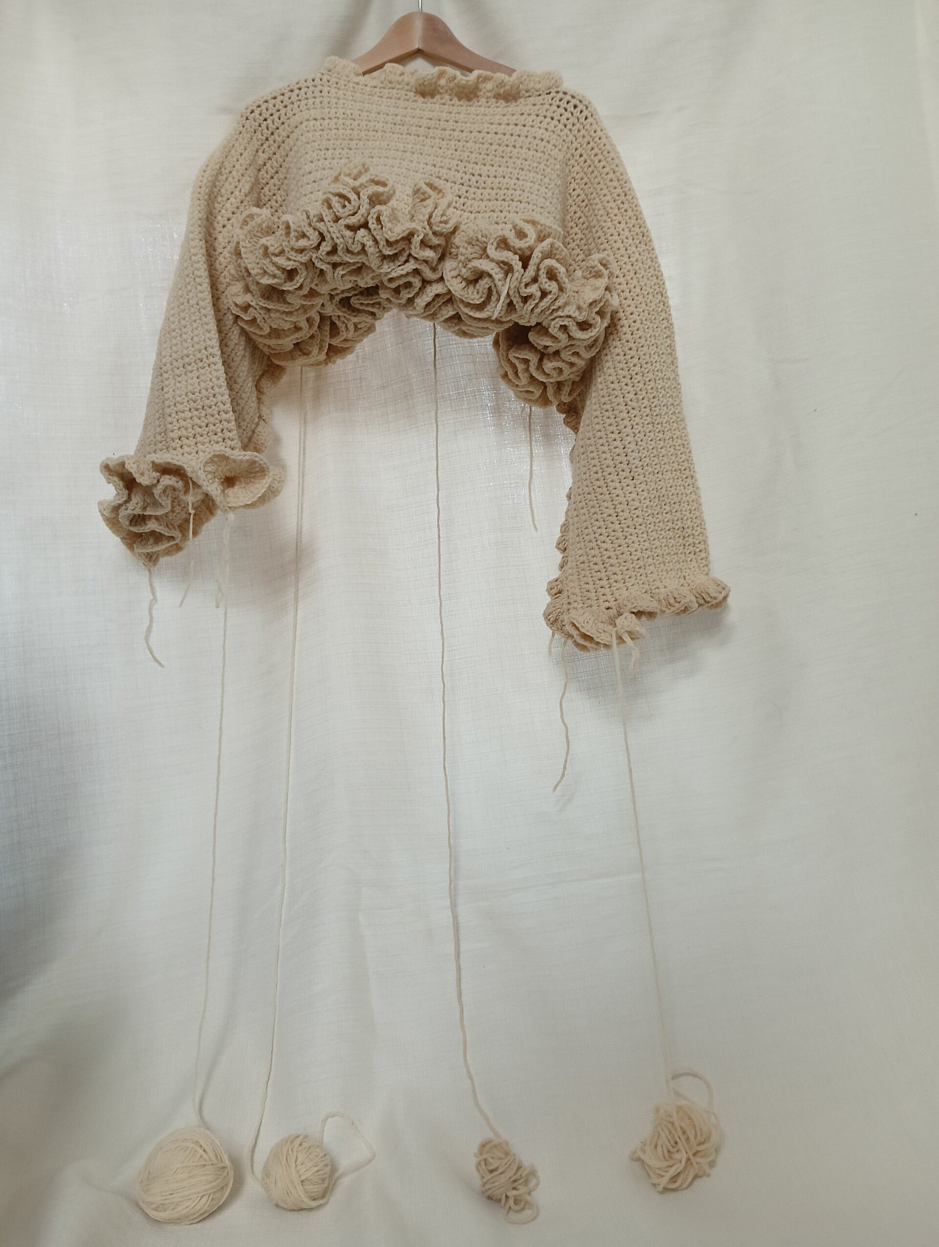 Maglione corto in lana abruzzese