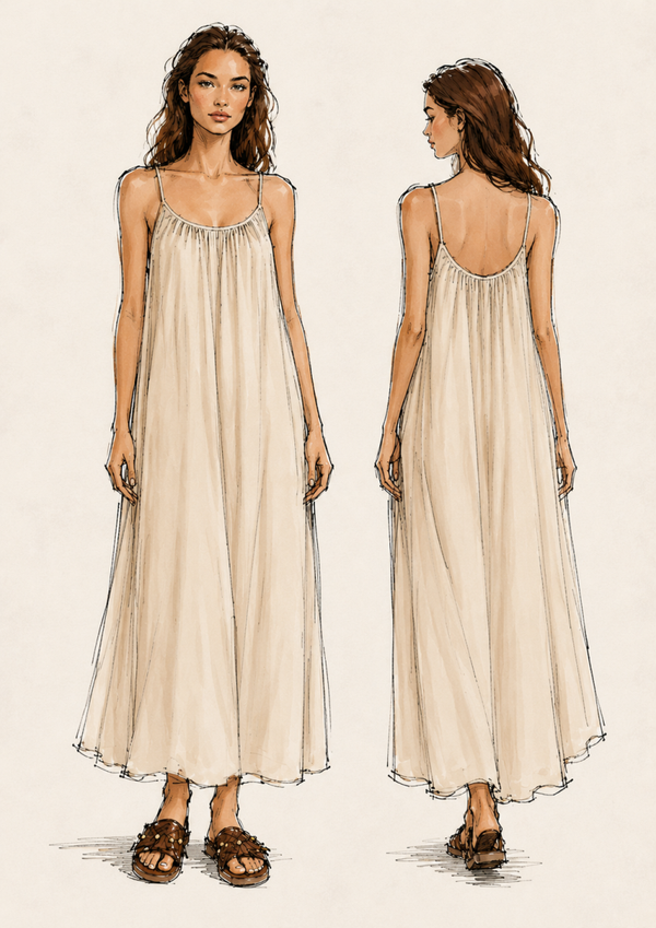 Ilse jurk beige