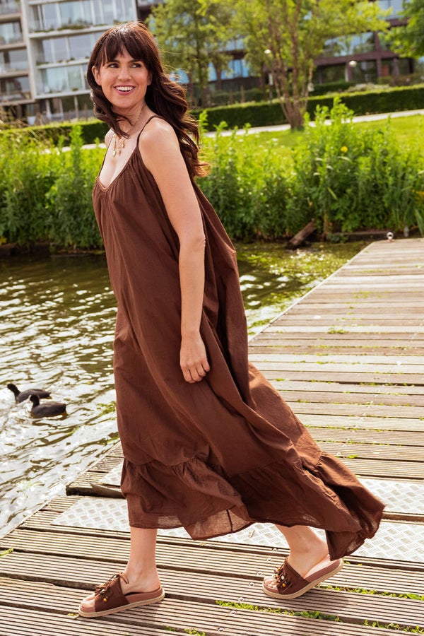 Elvira jurk bruin