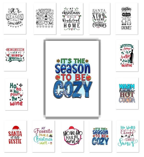 Set van 20 stuks quote kaarten ''Kerstmis'' A6
