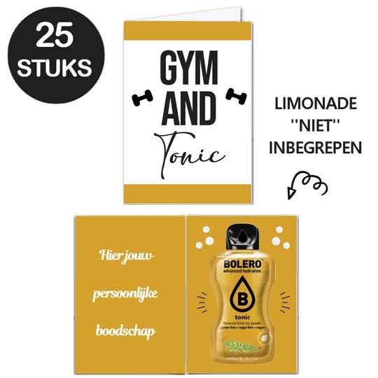 Sportieve sporters limonade kaarten ''Gym and Tonic''
