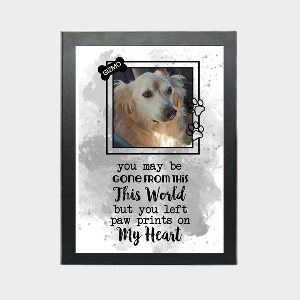 Herdenkingsposter + fotolijst overleden huisdier A4