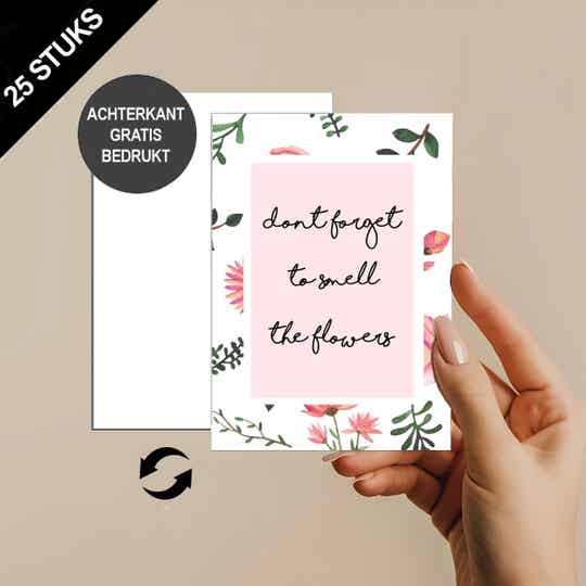 Voorjaarskaarten dont forget smell the flowers A6