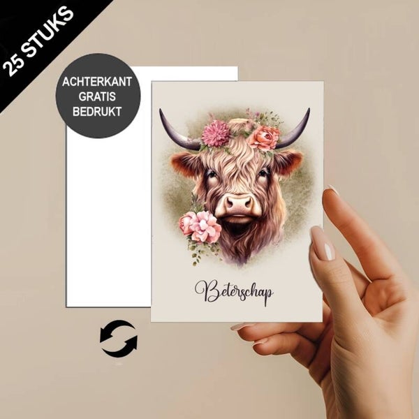Hooglander A6 wenskaarten Beterschap