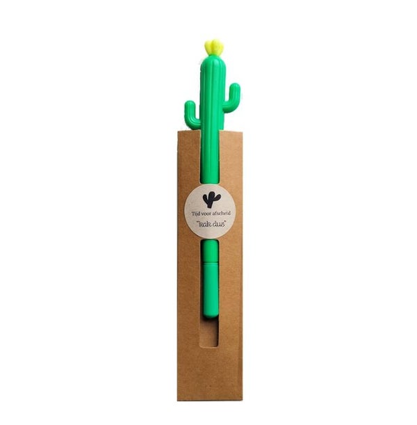 Pen cadeau cactus afscheid kak dus