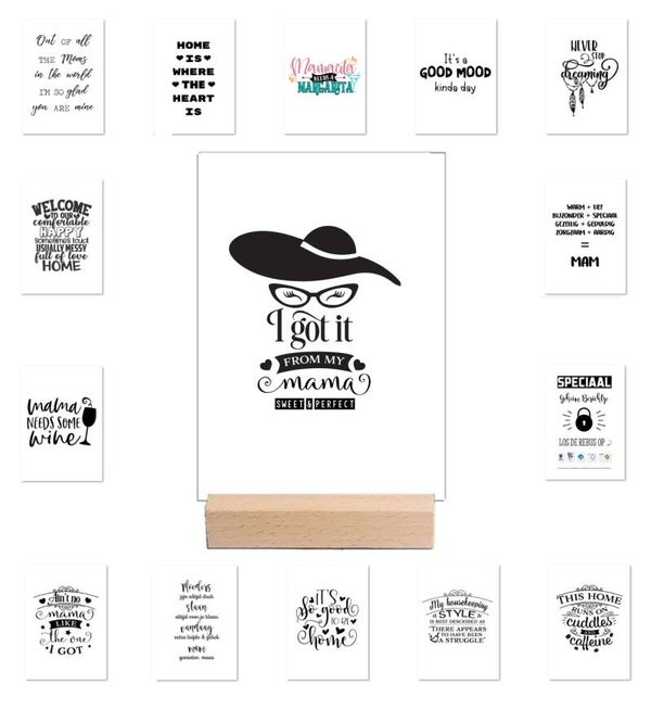 20 wenskaarten met standaard ''moederdag'' A6