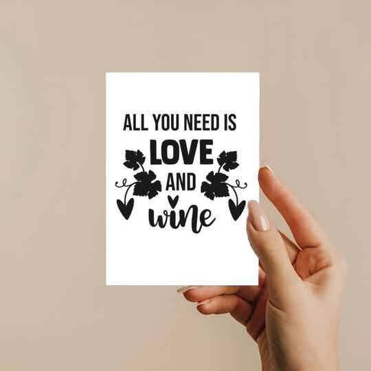 Wijn wenskaarten any time is a good time for wine - enkel A6