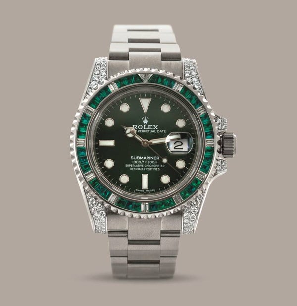 ROLEX HULK EMERALDS AND DIAMONDS